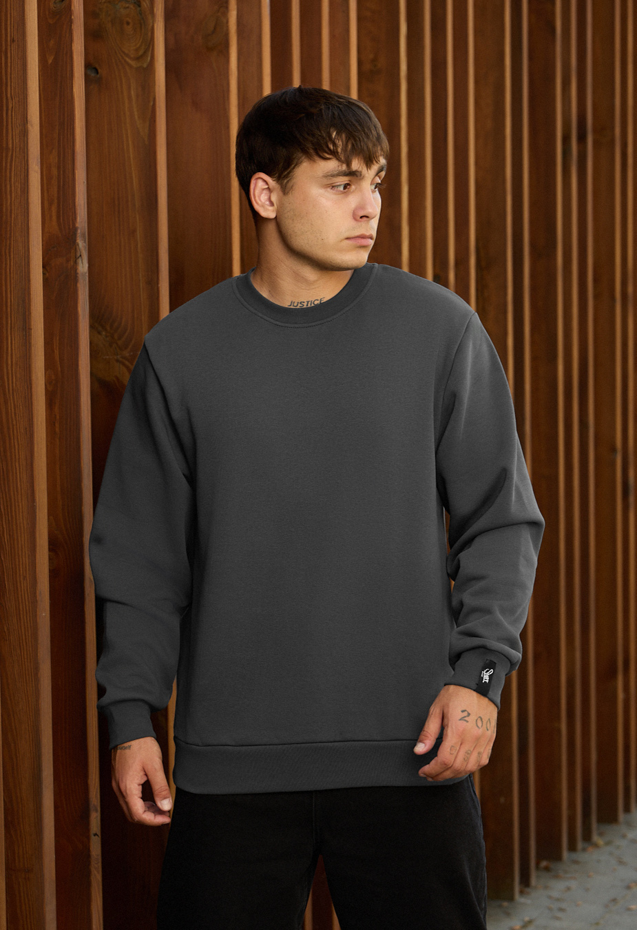 Bluza Staff dark gray basic fleece