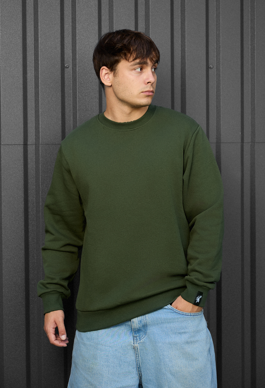 Bluza Staff khaki basic fleece