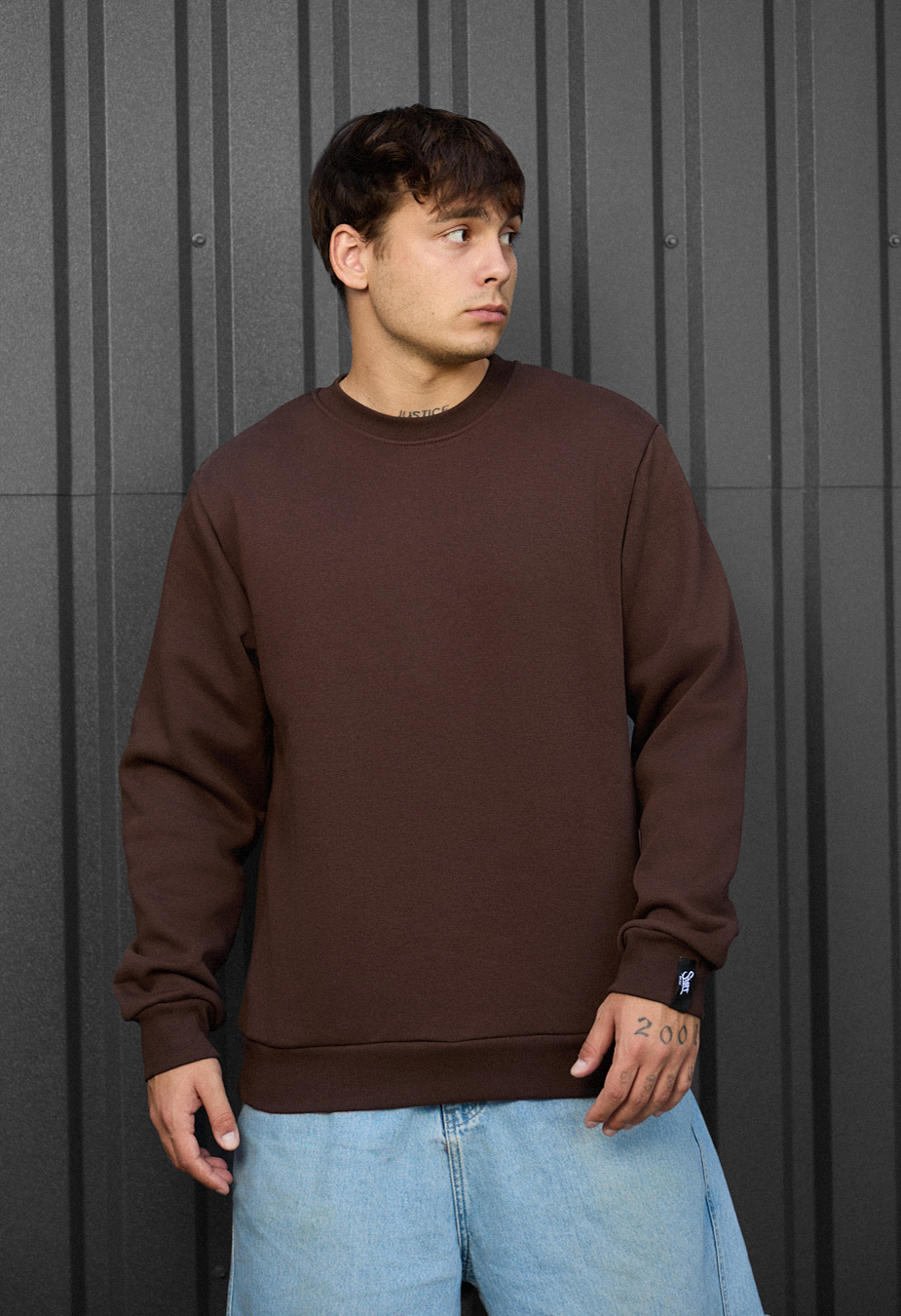 Bluza Staff brown basic fleece