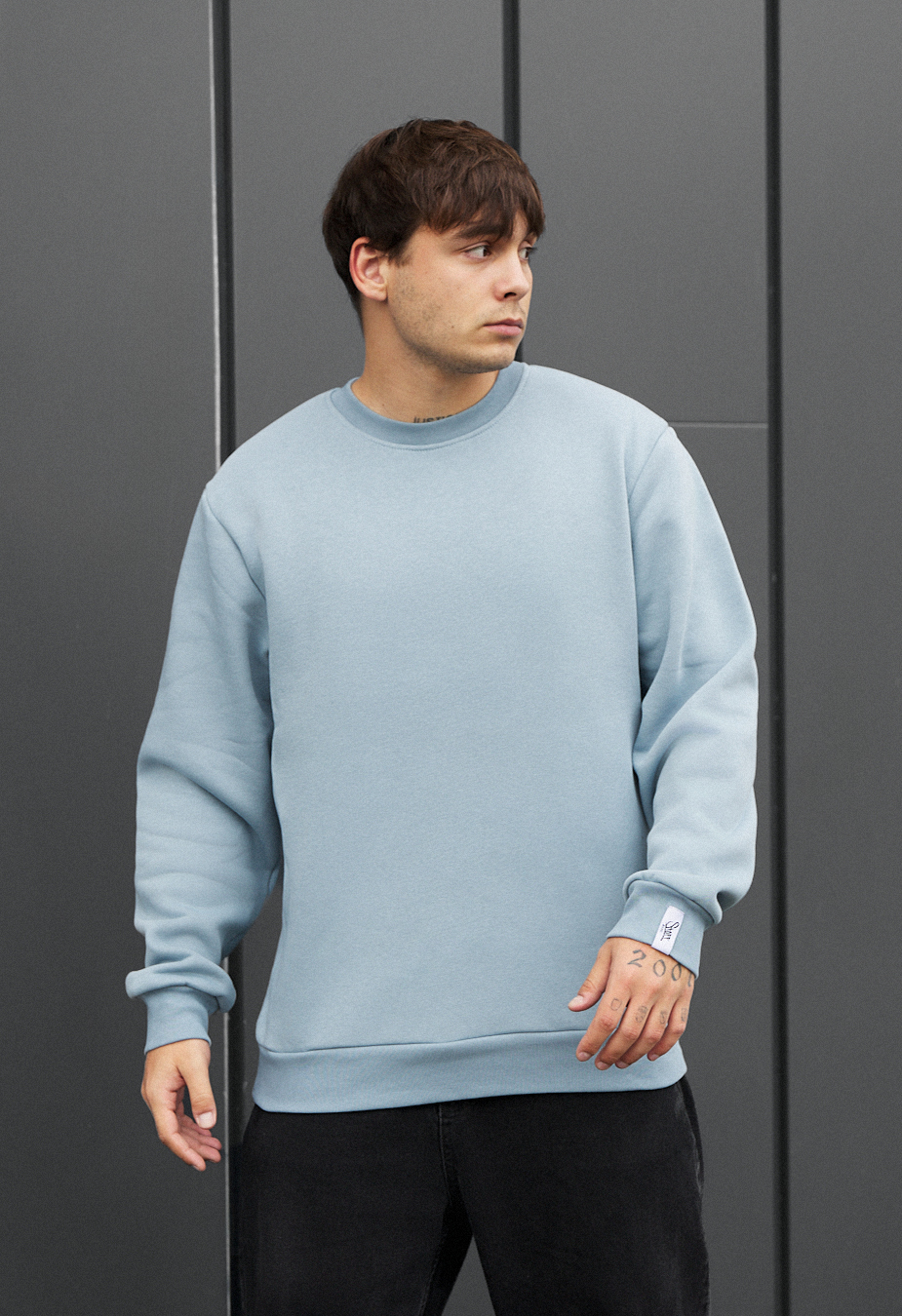 Bluza Staff light blue basic fleece