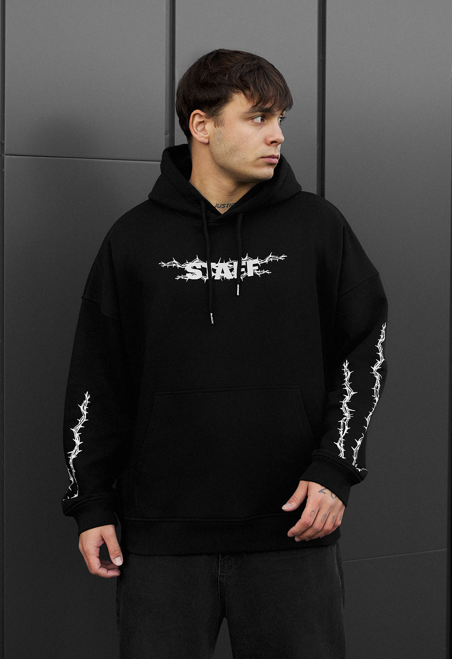 Bluza Staff logo & wire oversize reflective fleece