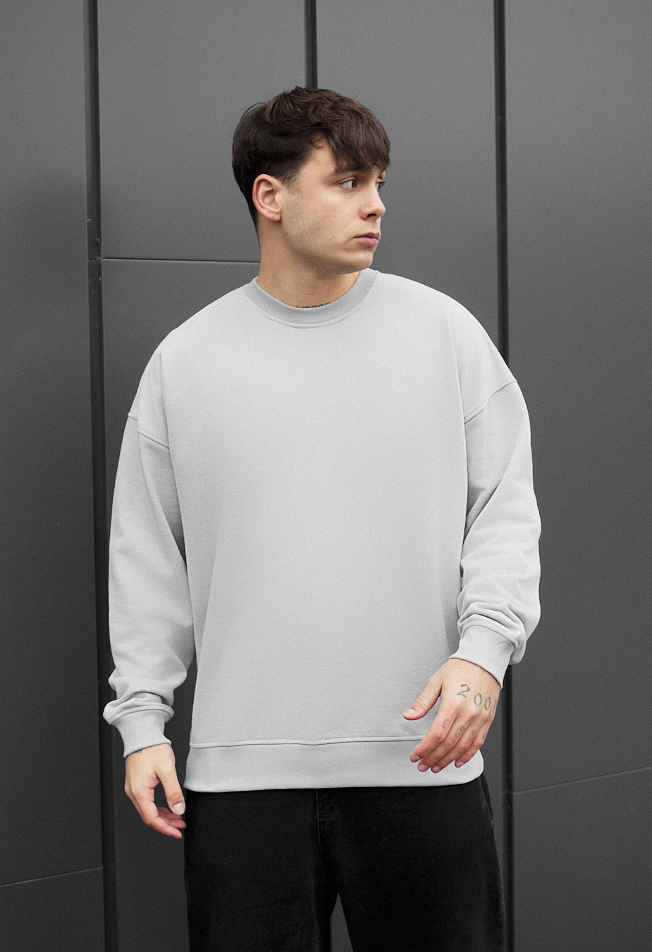 Bluza Staff ic light gray oversize