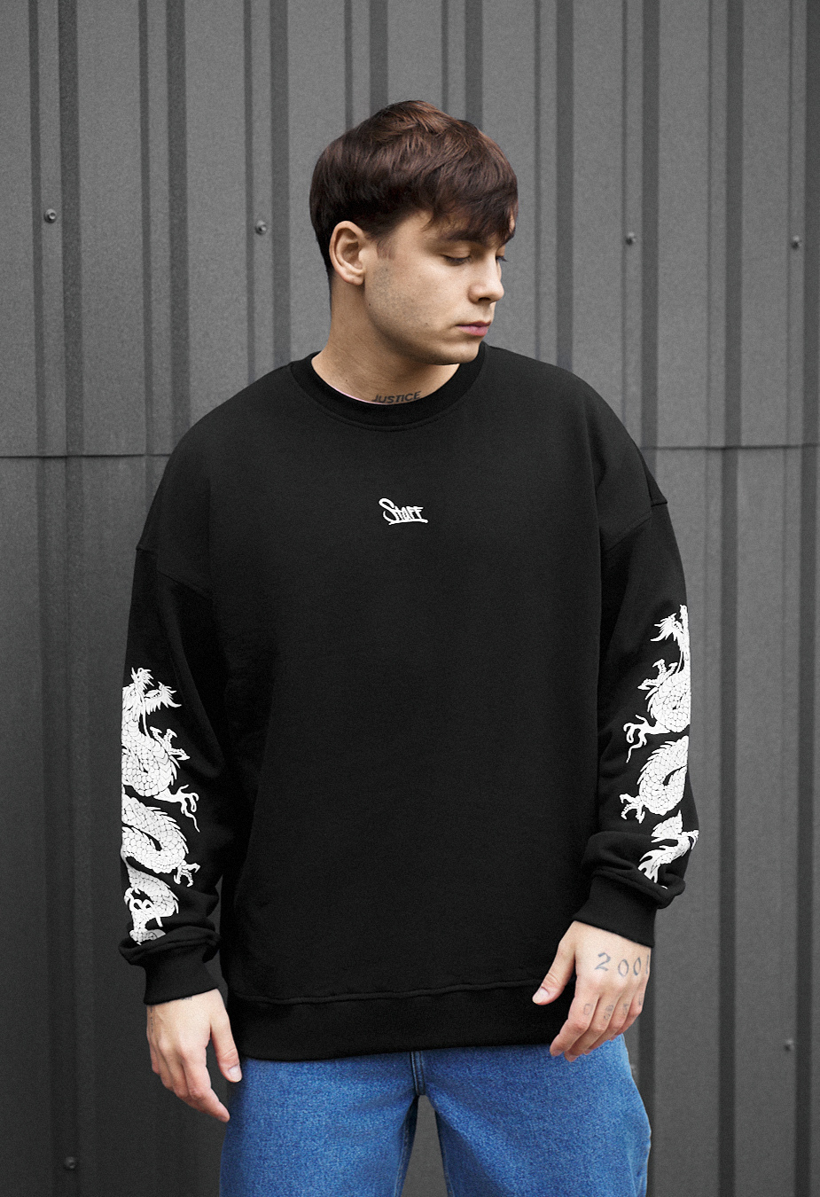 Bluza Staff logo & drago oversize