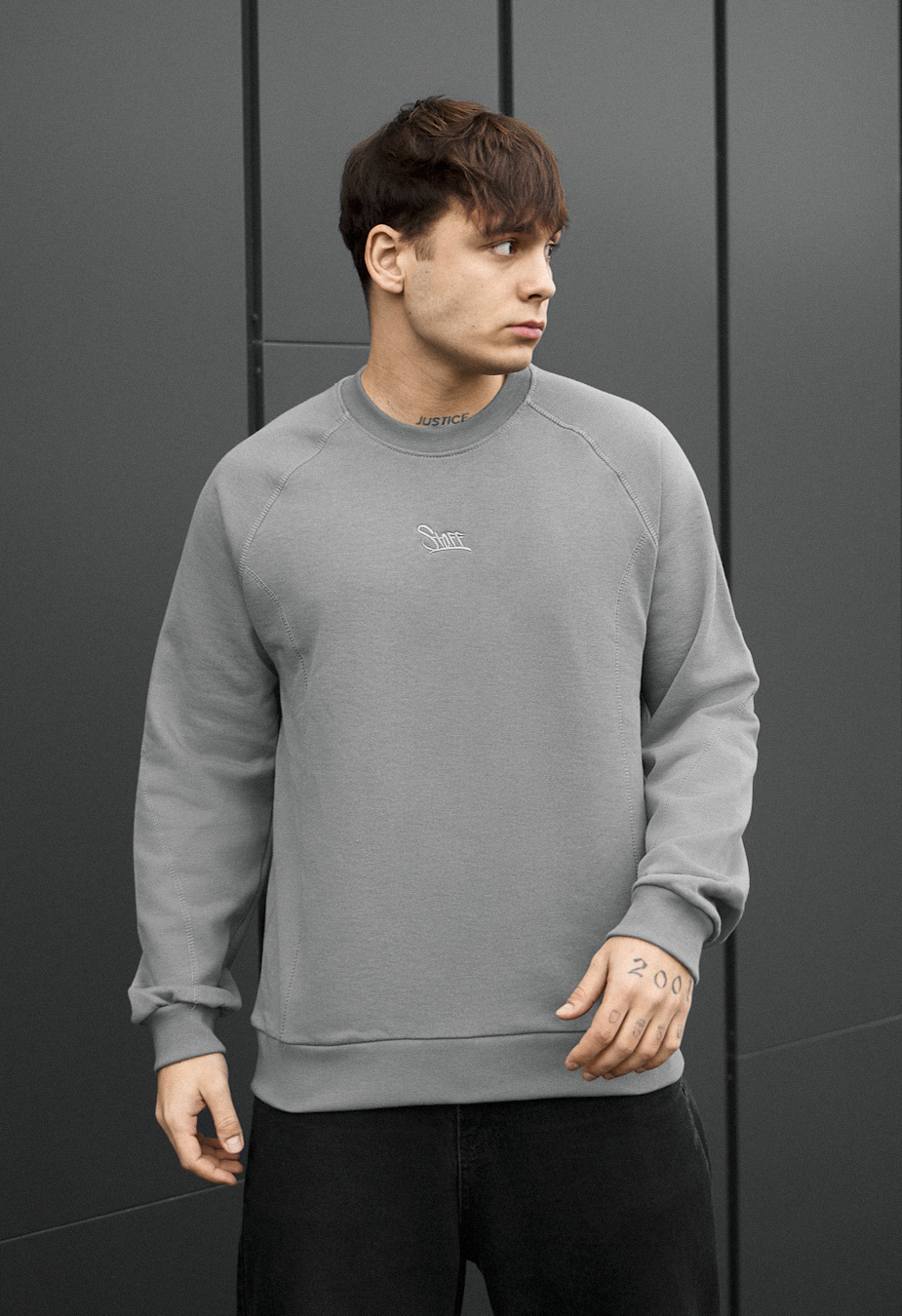 Bluza Staff light gray logo