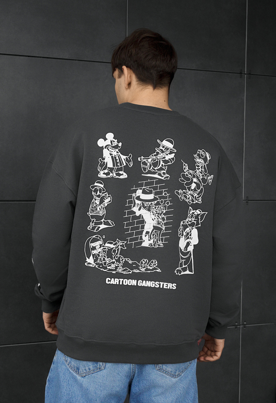 Bluza Staff cartoon oversize