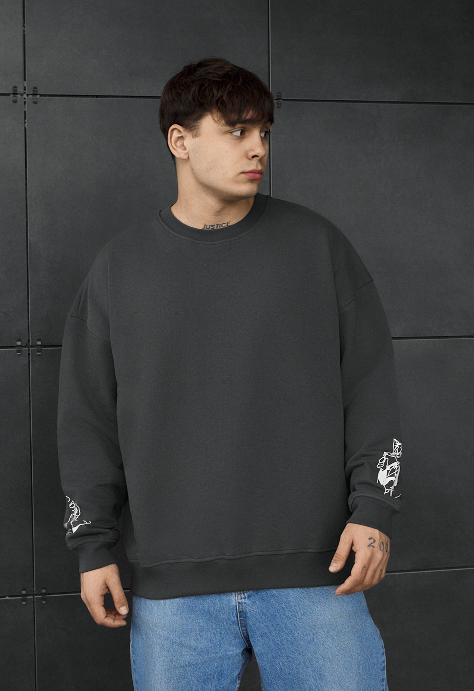 Bluza Staff cartoon oversize