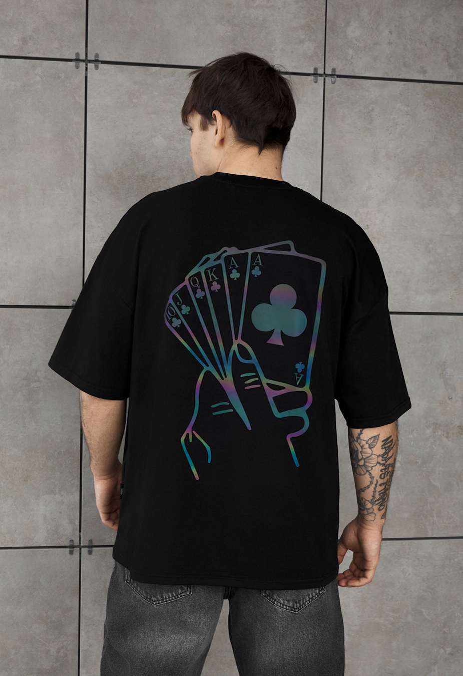 Koszulka Staff cards reflective oversize