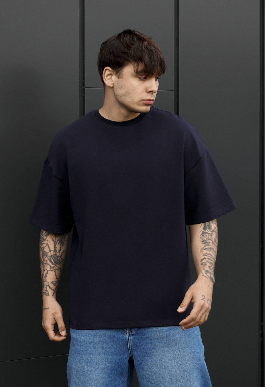 Koszulka Staff navy oversize premium
