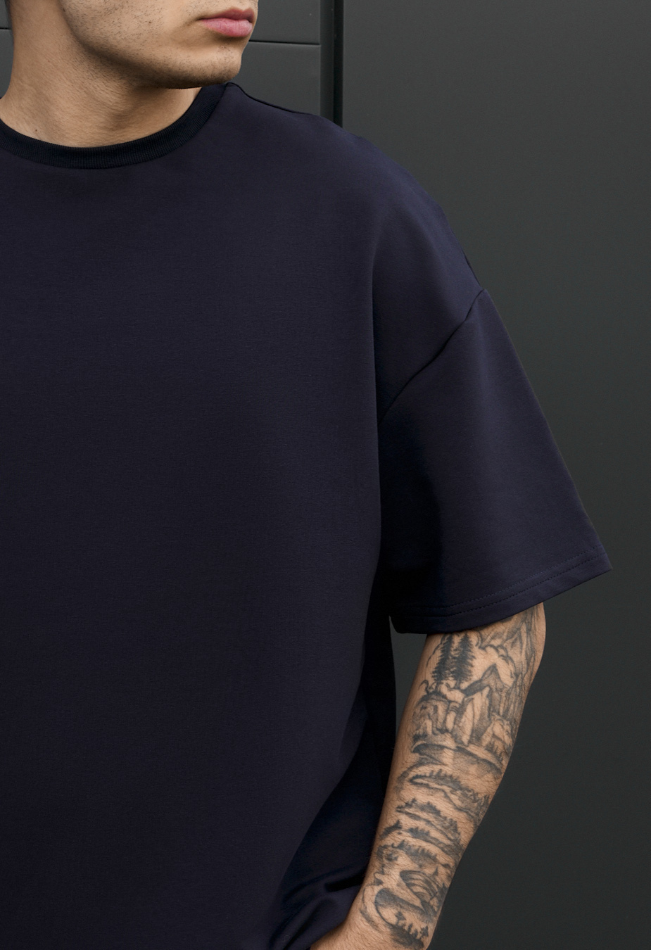Koszulka Staff navy oversize premium