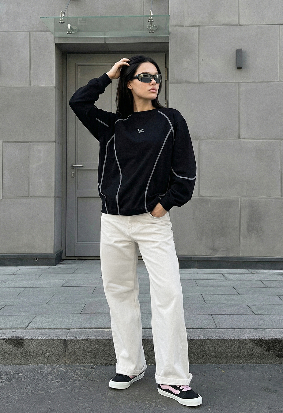 Longsleeve Staff fil logo black