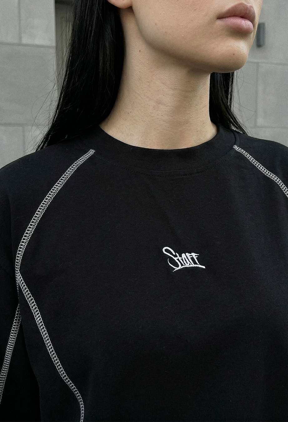 Longsleeve Staff fil logo black