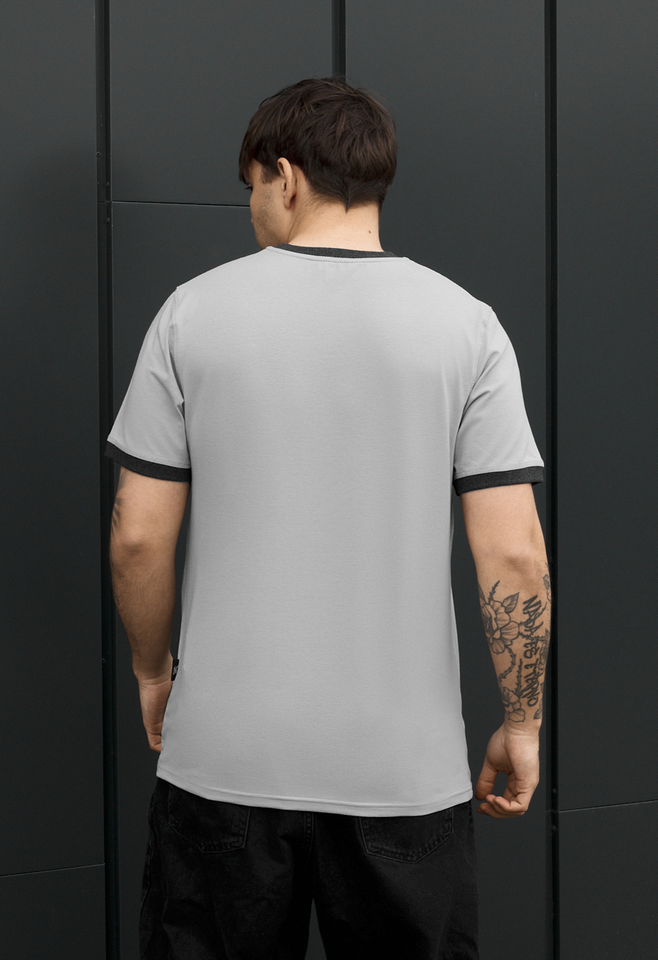 Koszulka Staff lu light gray & graphite