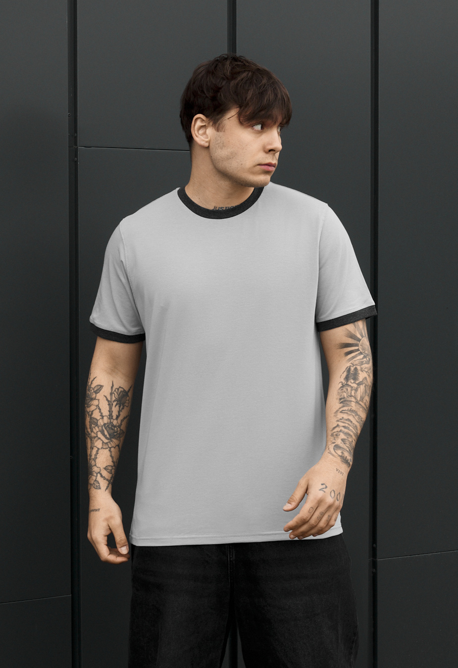 Koszulka Staff lu light gray & graphite