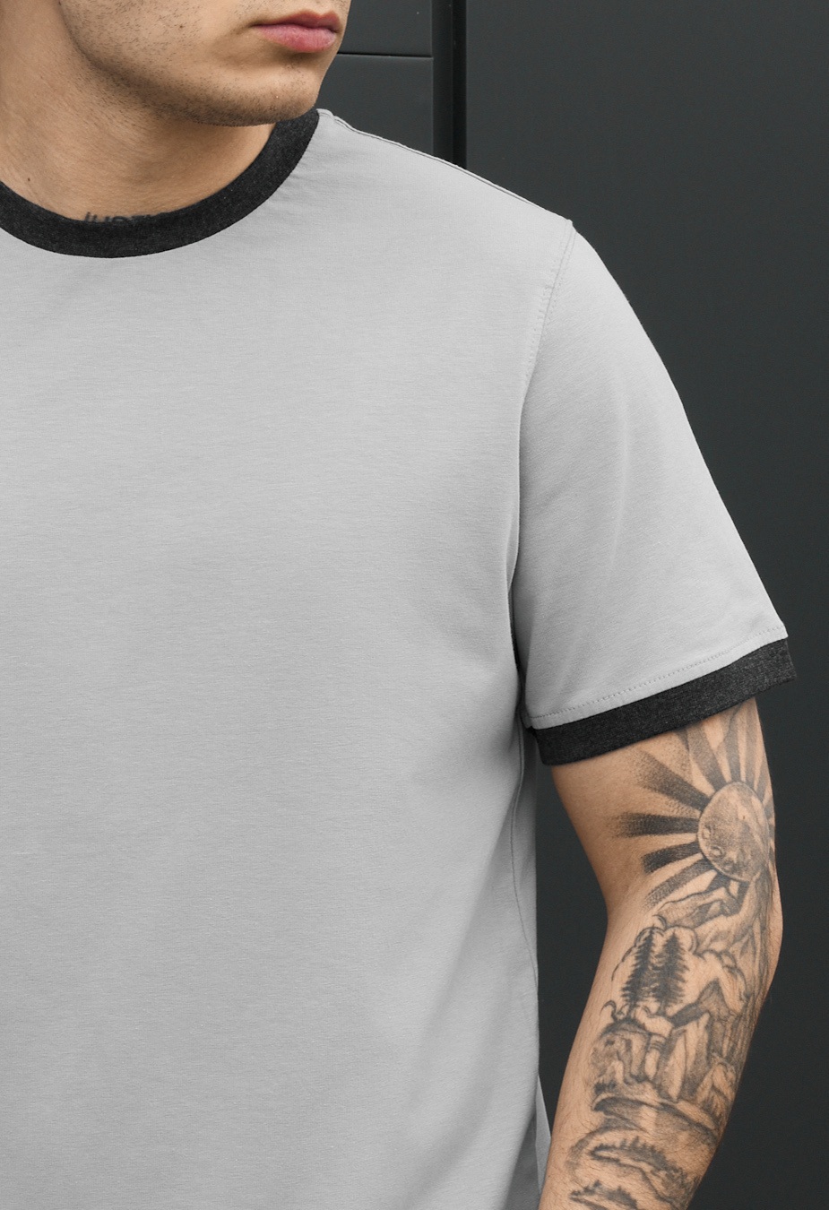Koszulka Staff lu light gray & graphite