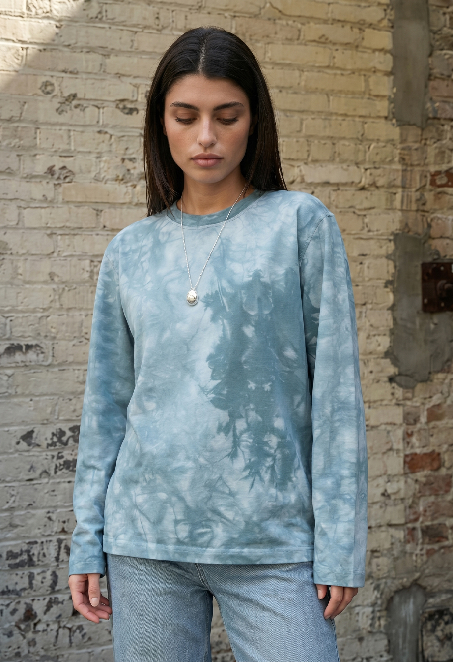 Longsleeve Staff hit blue & gray