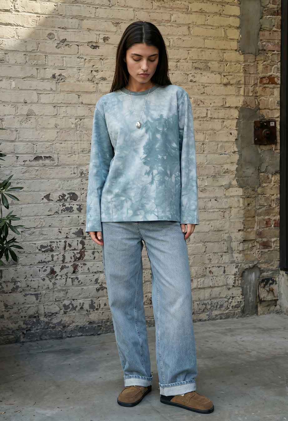 Longsleeve Staff hit blue & gray