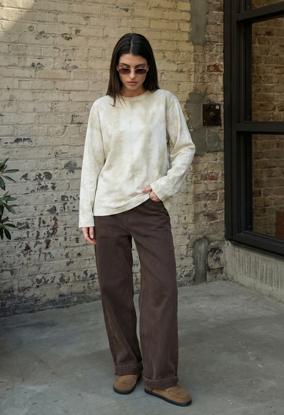 Longsleeve Staff hit light beige