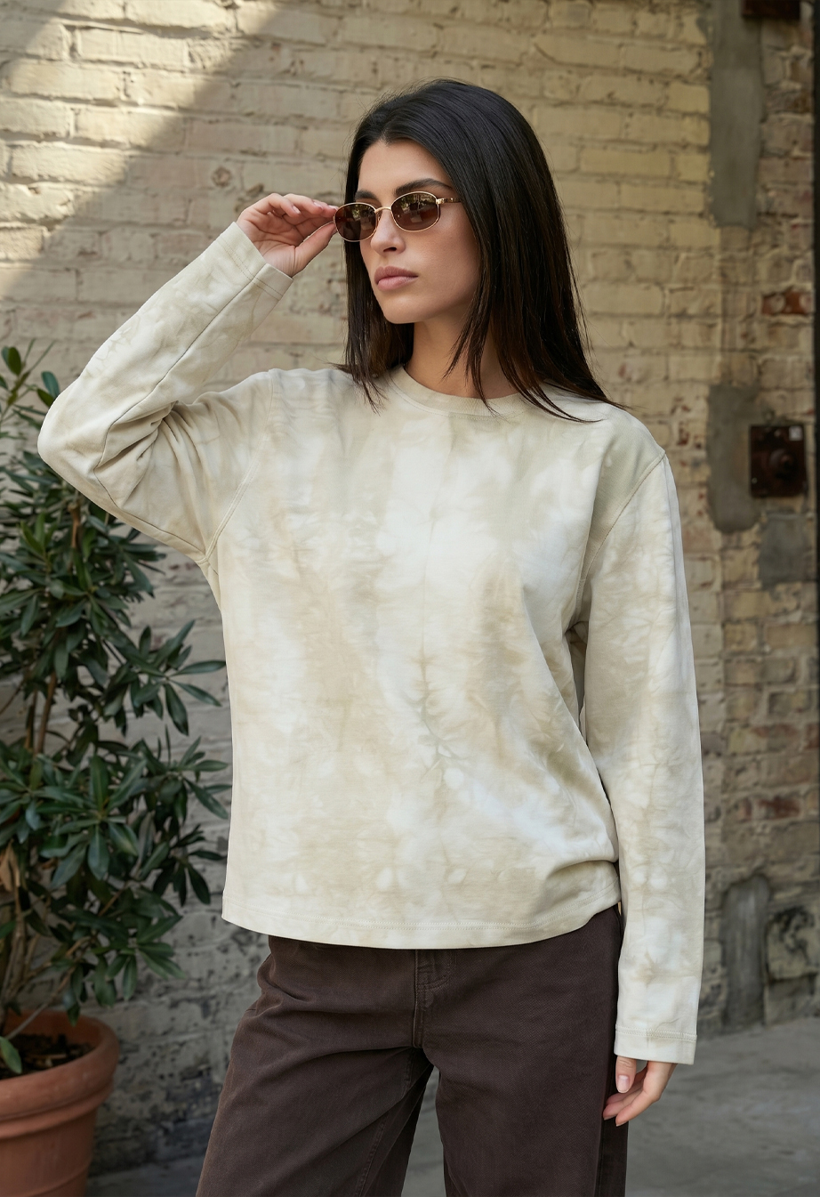 Longsleeve Staff hit light beige