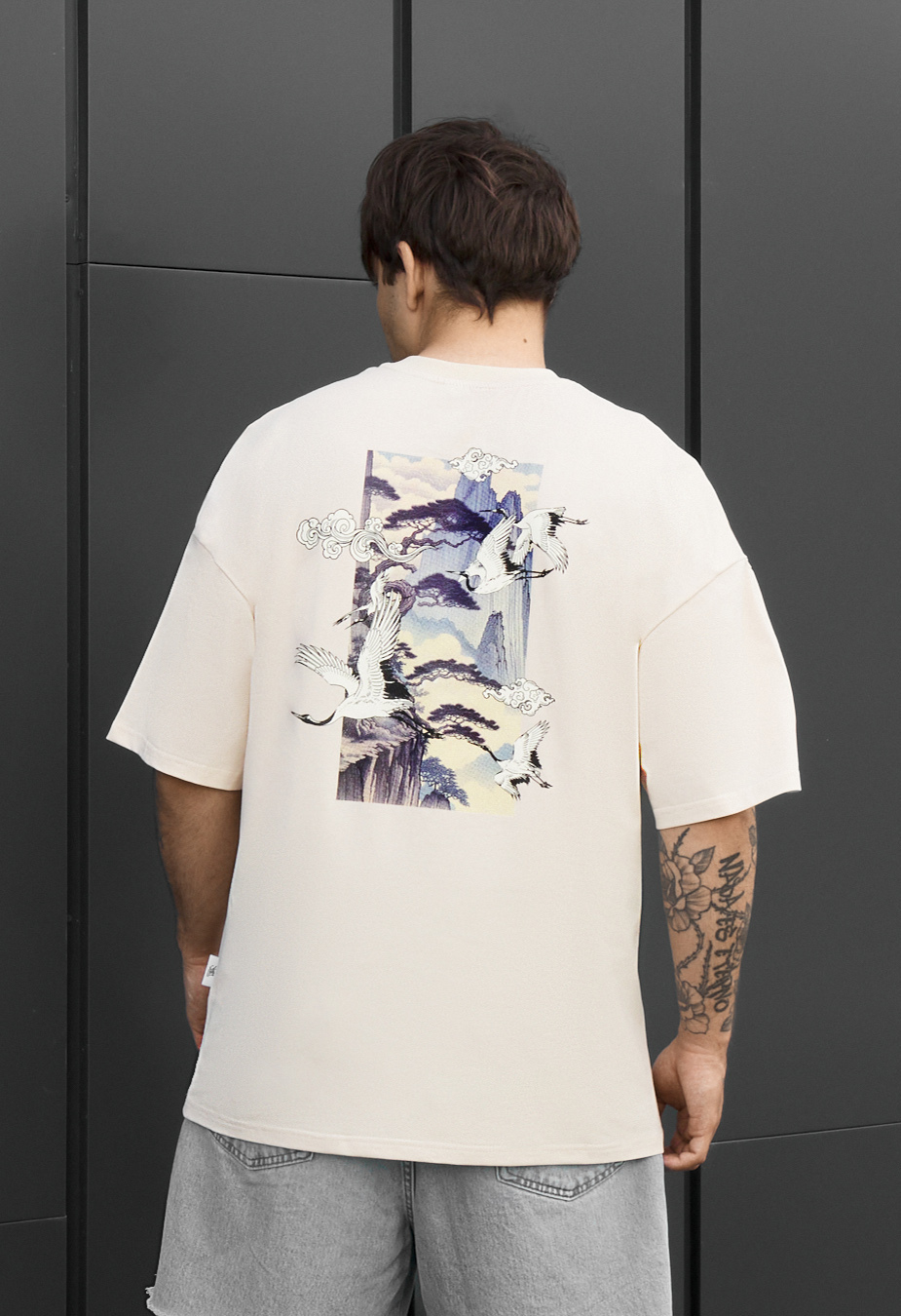 Koszulka Staff birds & mountains oversize