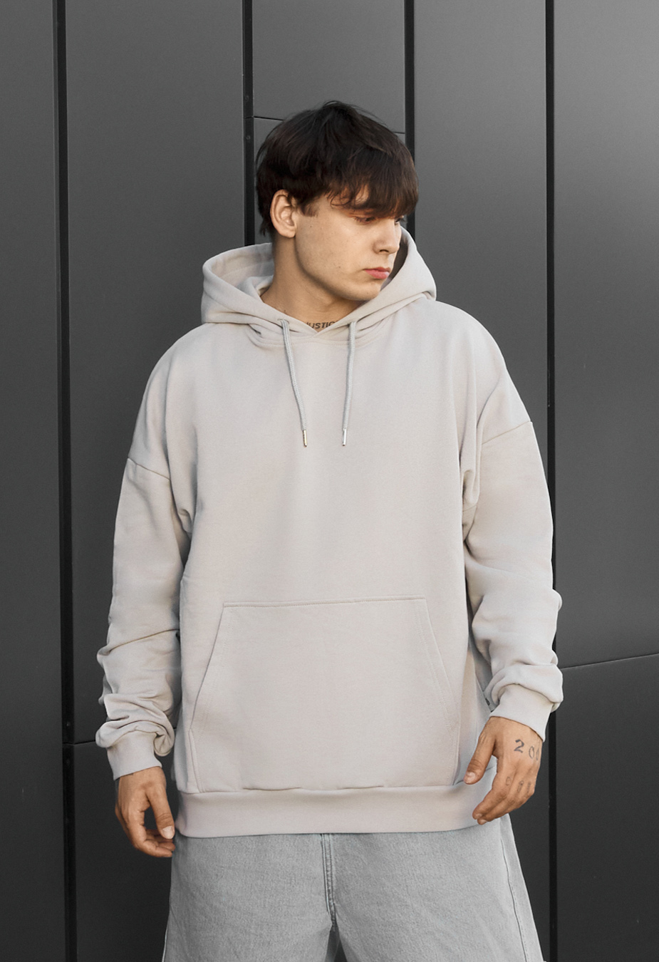 Bluza light gray oversize