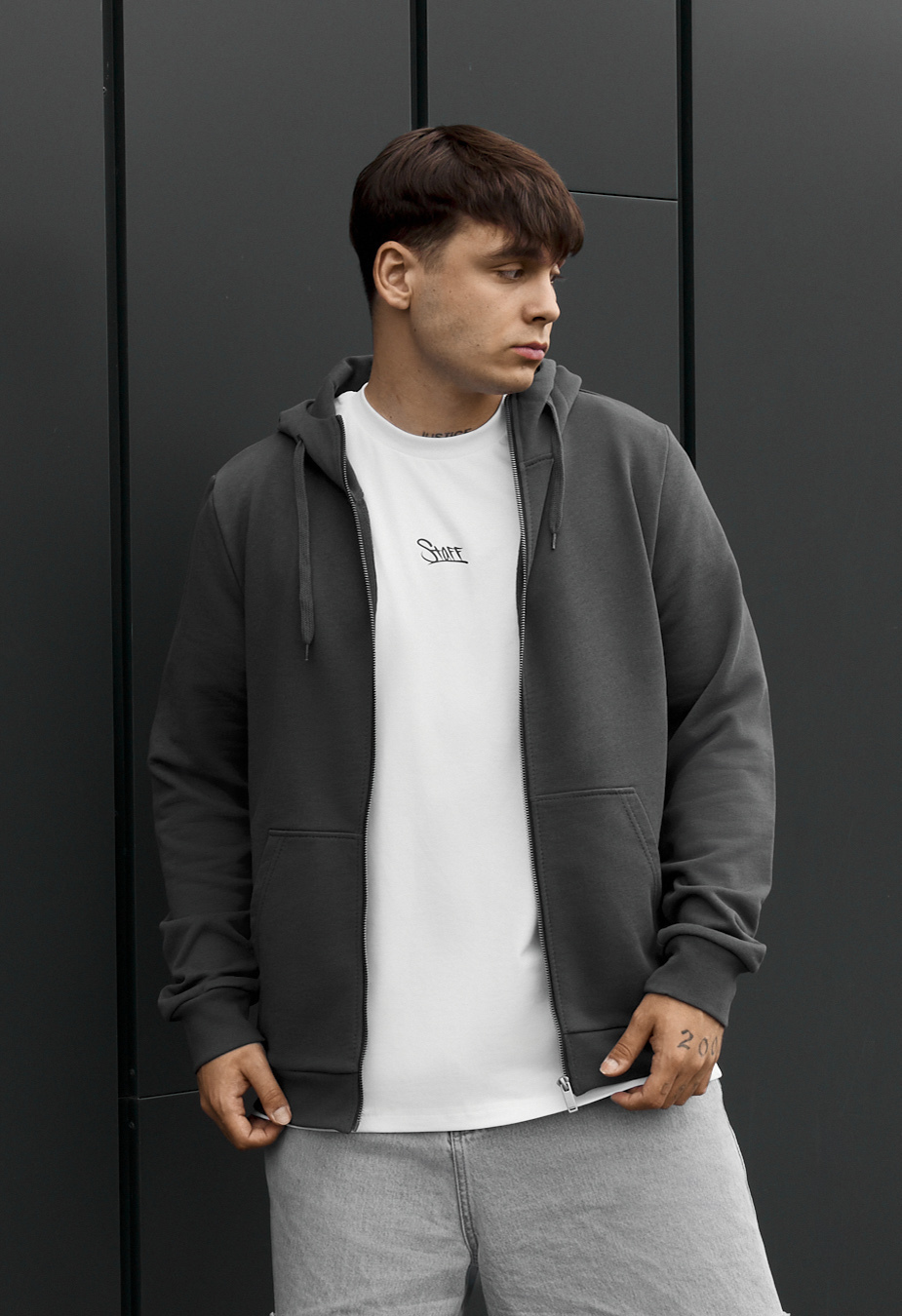 Bluza Staff di zip gray