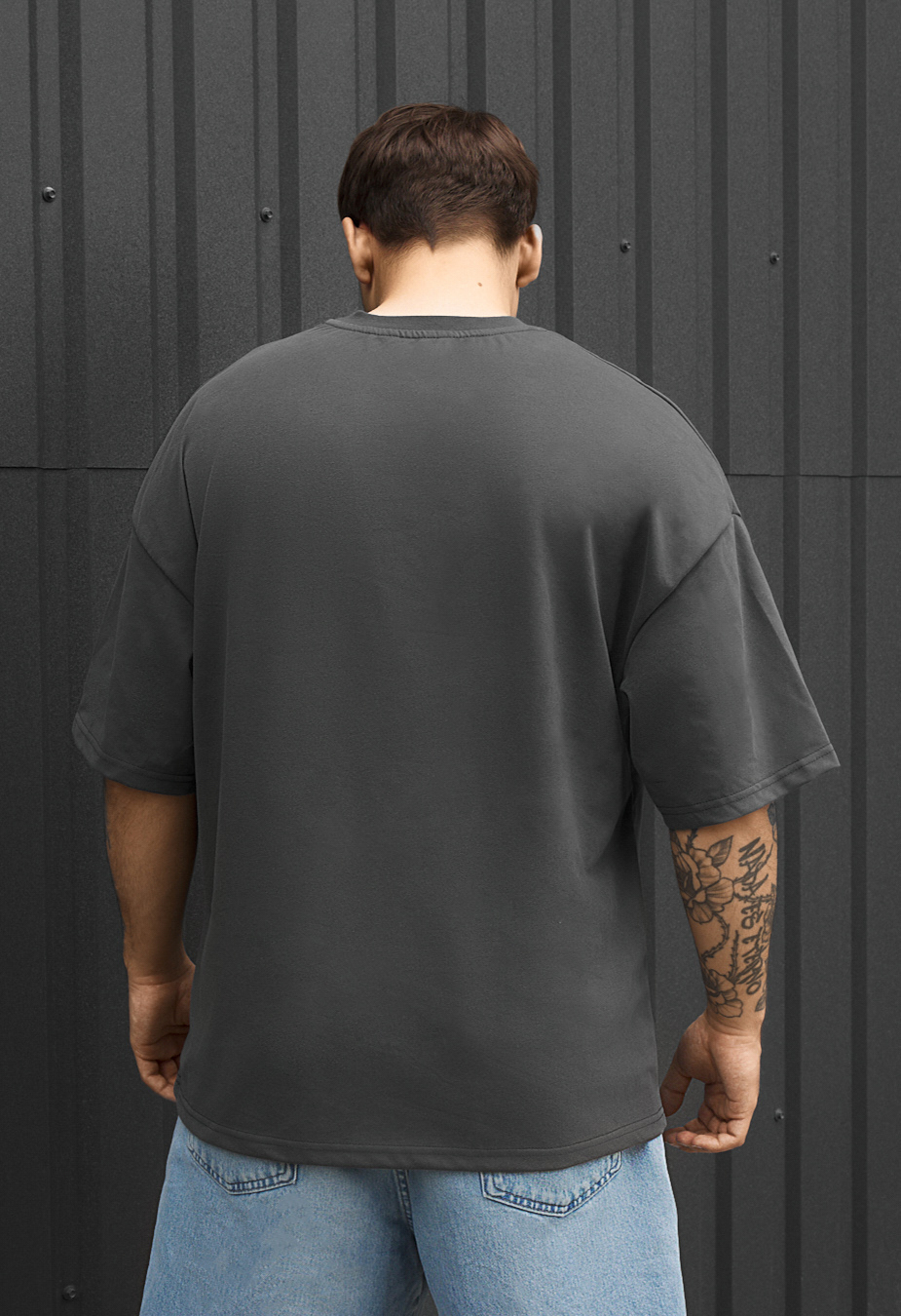 Koszulka Staff logo dark gray oversize