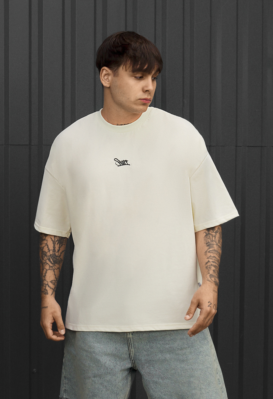 Koszulka Staff logo milk oversize