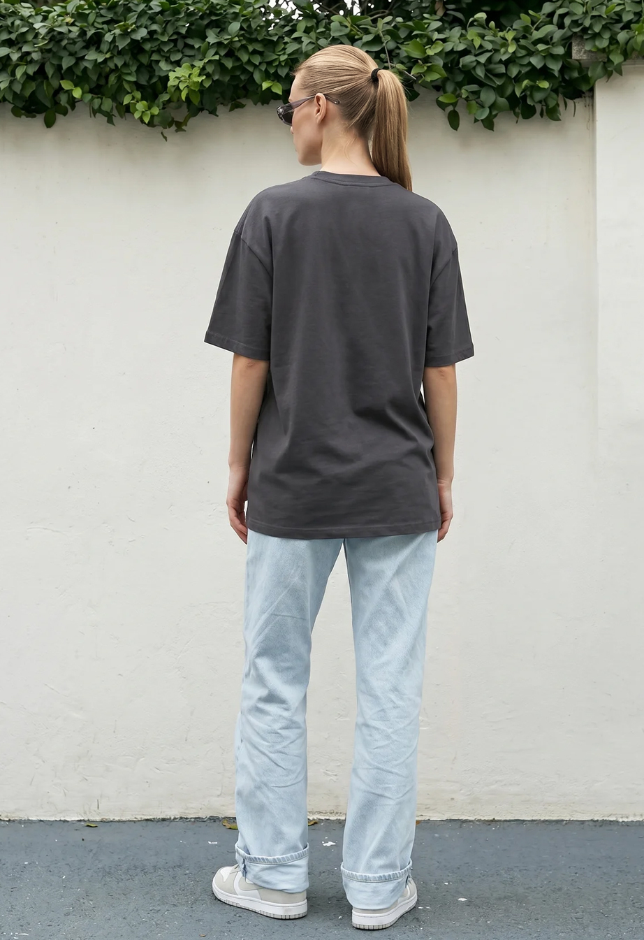 Koszulka Staff logo dark gray oversize