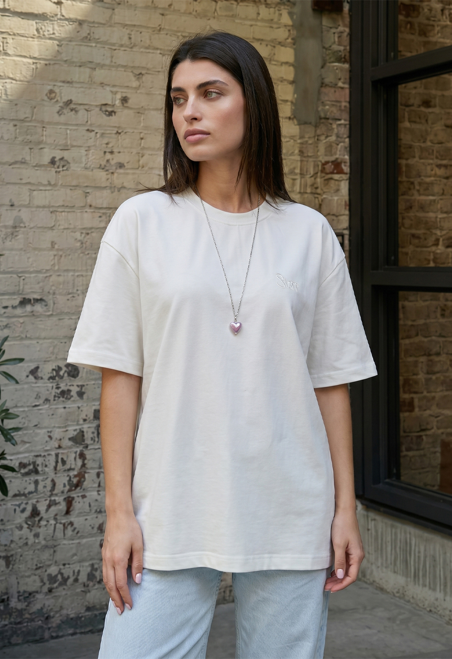 Koszulka Staff logo white oversize