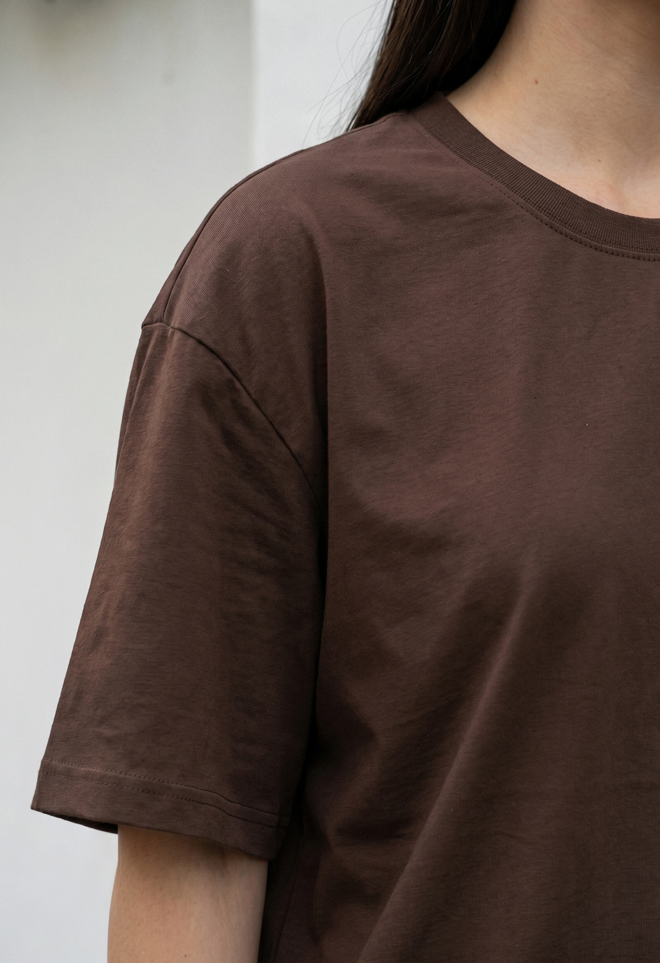 Koszulka Staff logo dark brown oversize
