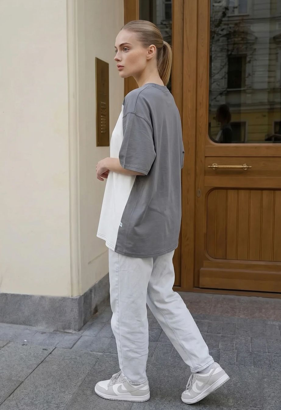 Koszulka Staff light & dark gray oversize