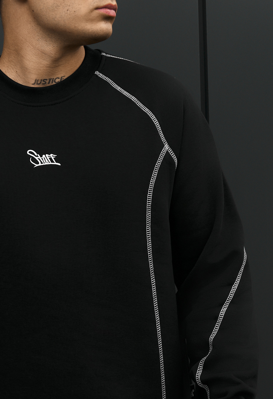 Bluza Staff black logo fleece