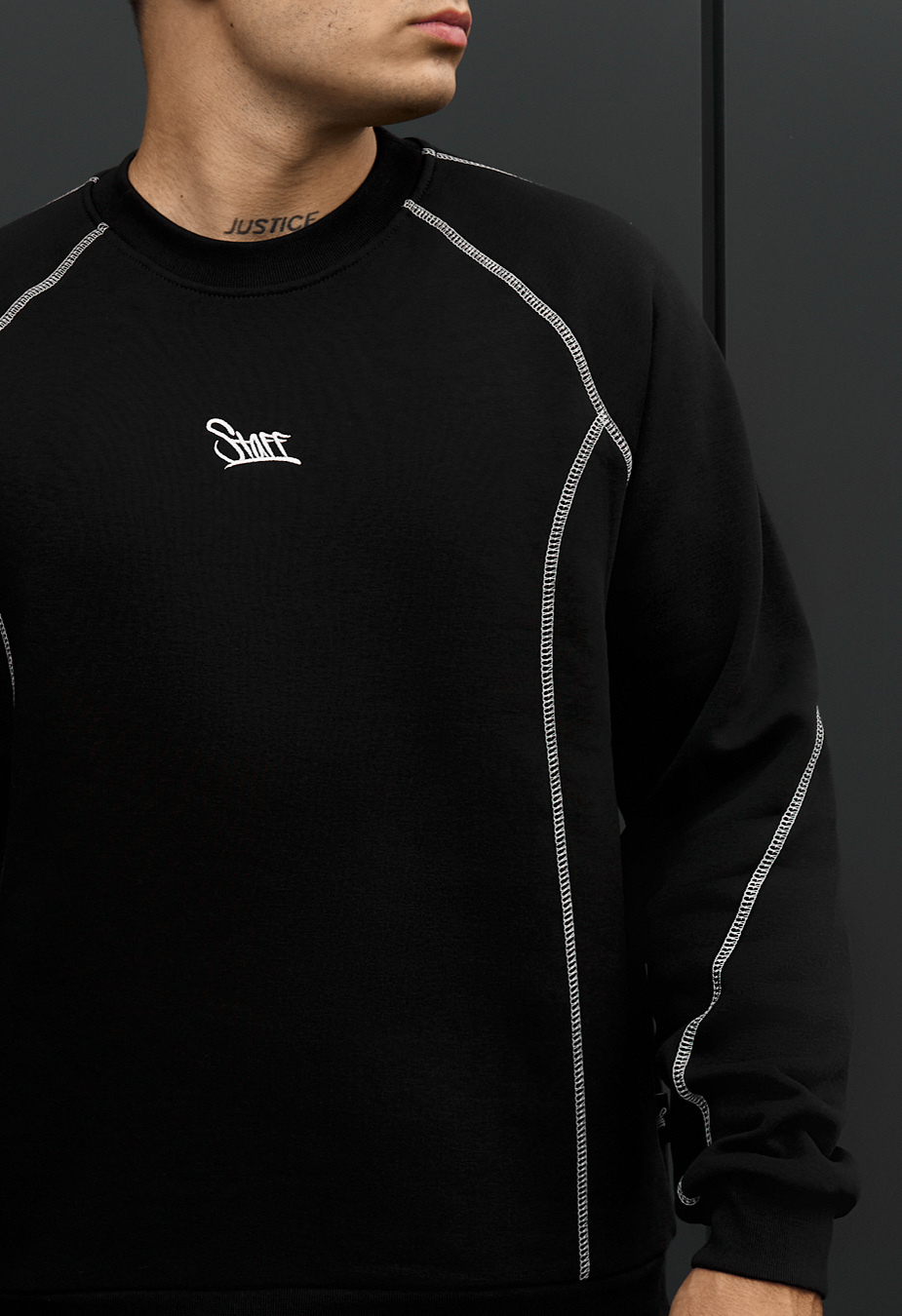 Bluza Staff black logo fleece