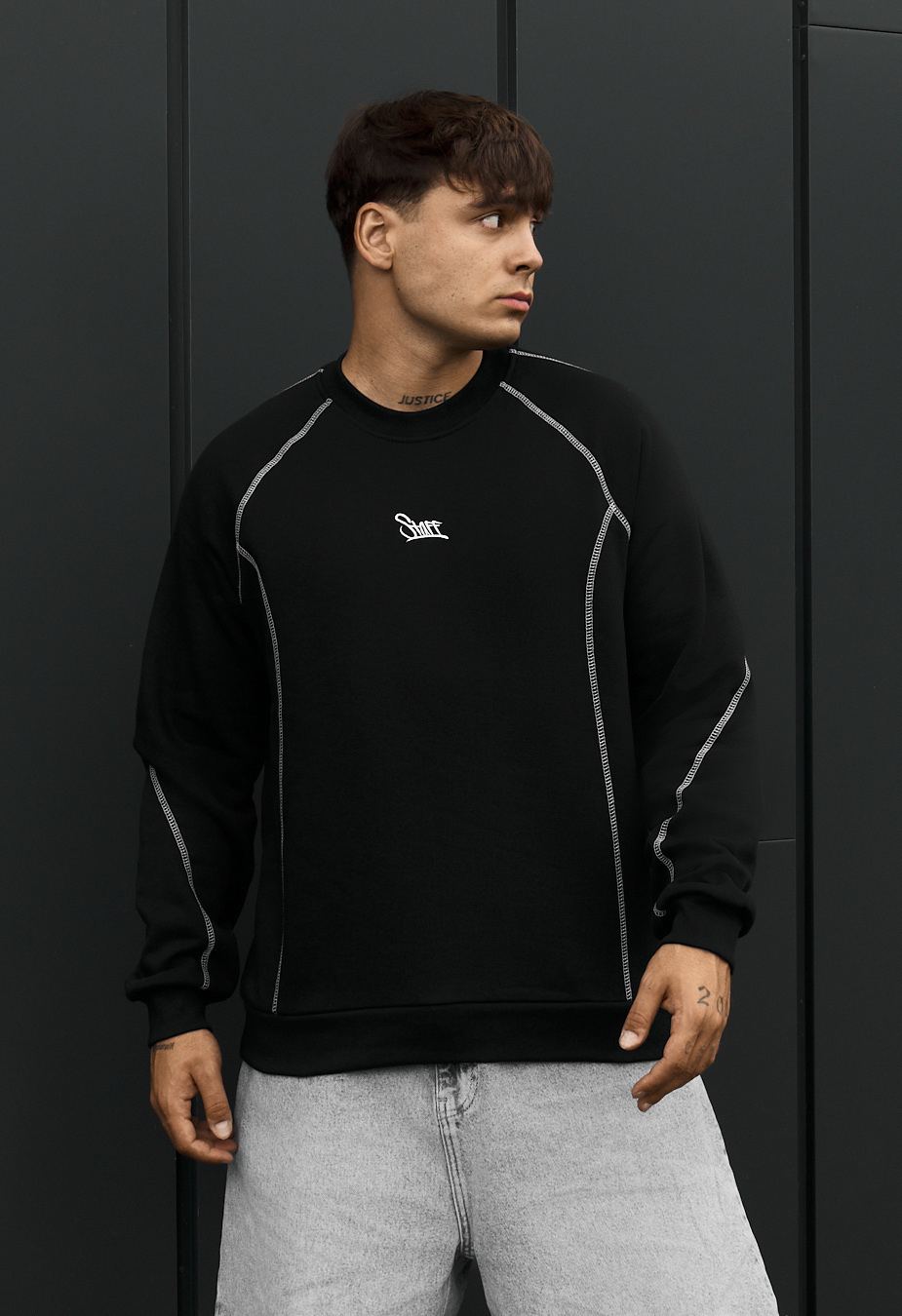 Bluza Staff black logo fleece