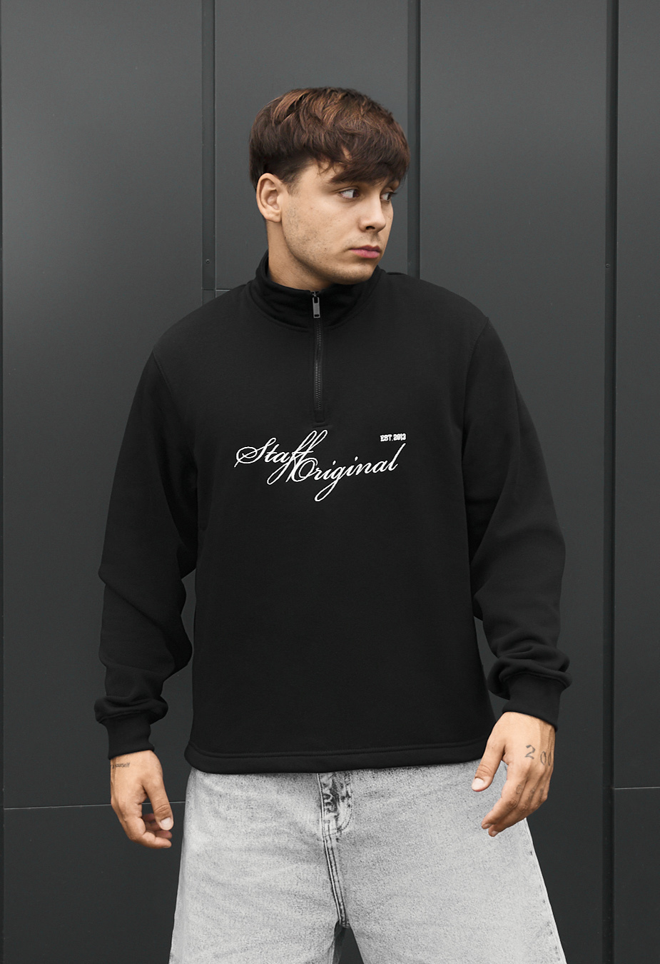 Olimpijka Staff black logo fleece