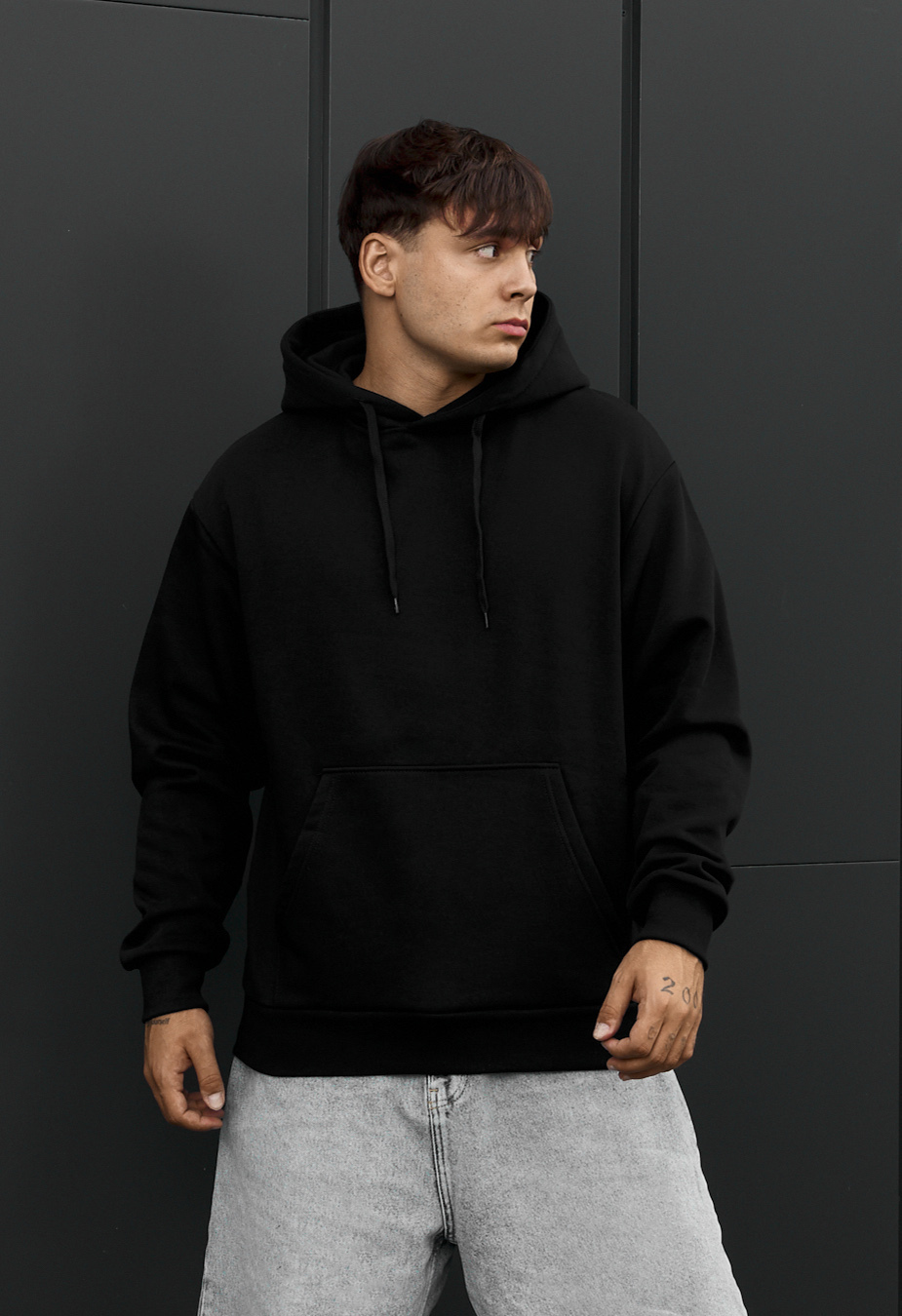 Bluza Staff esca black oversize fleece