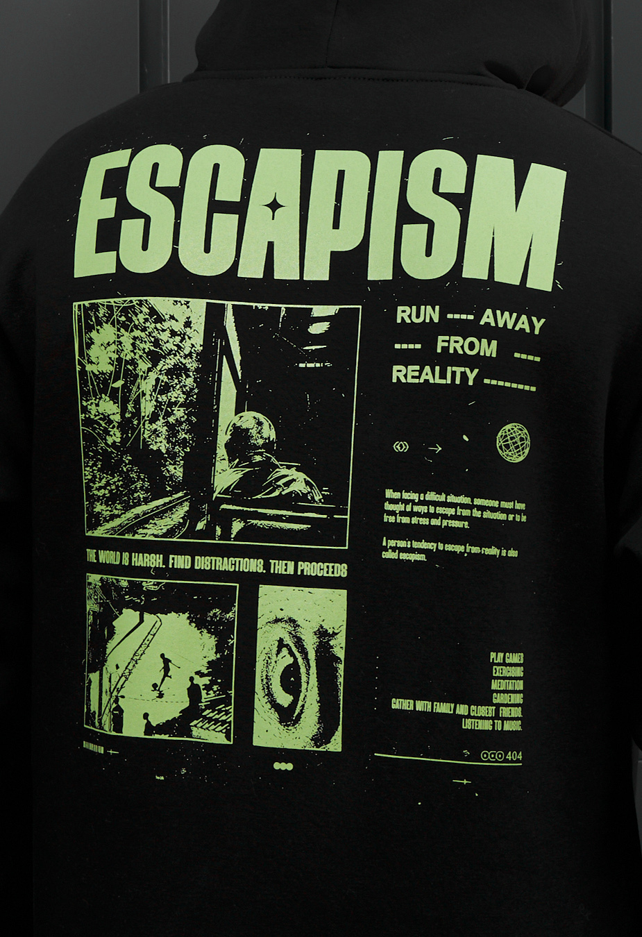 Bluza Staff esca black oversize fleece