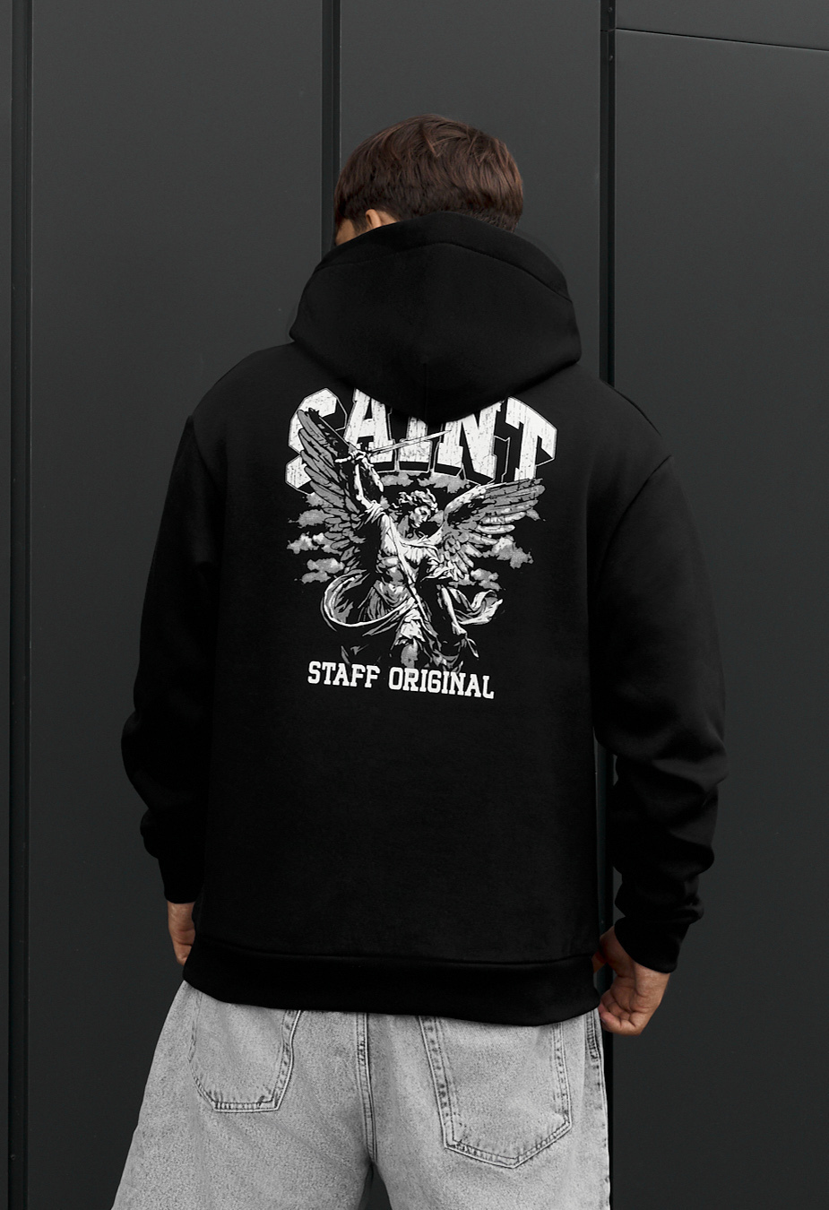 Bluza Staff saint black oversize fleece
