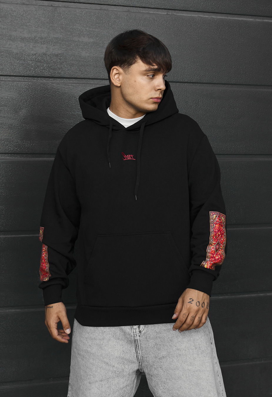 Bluza Staff logo black fleece