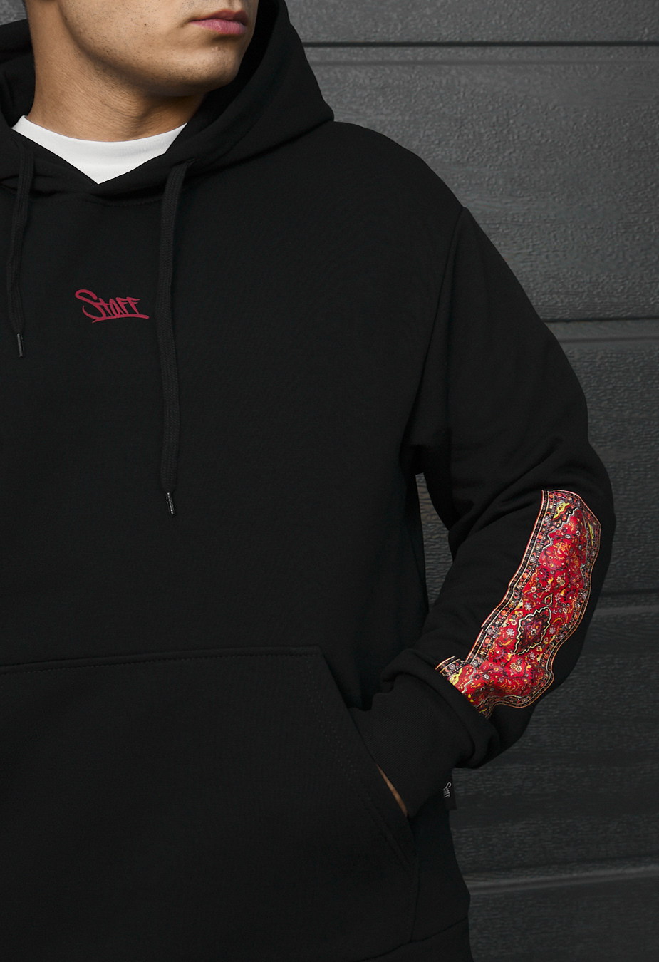 Bluza Staff logo black fleece
