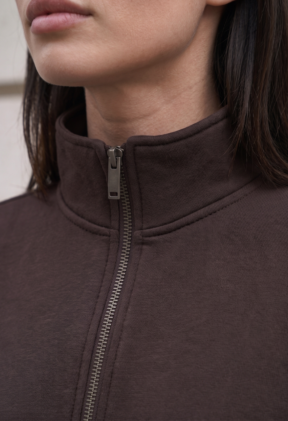 Olimpijka Staff jun brown oversize fleece