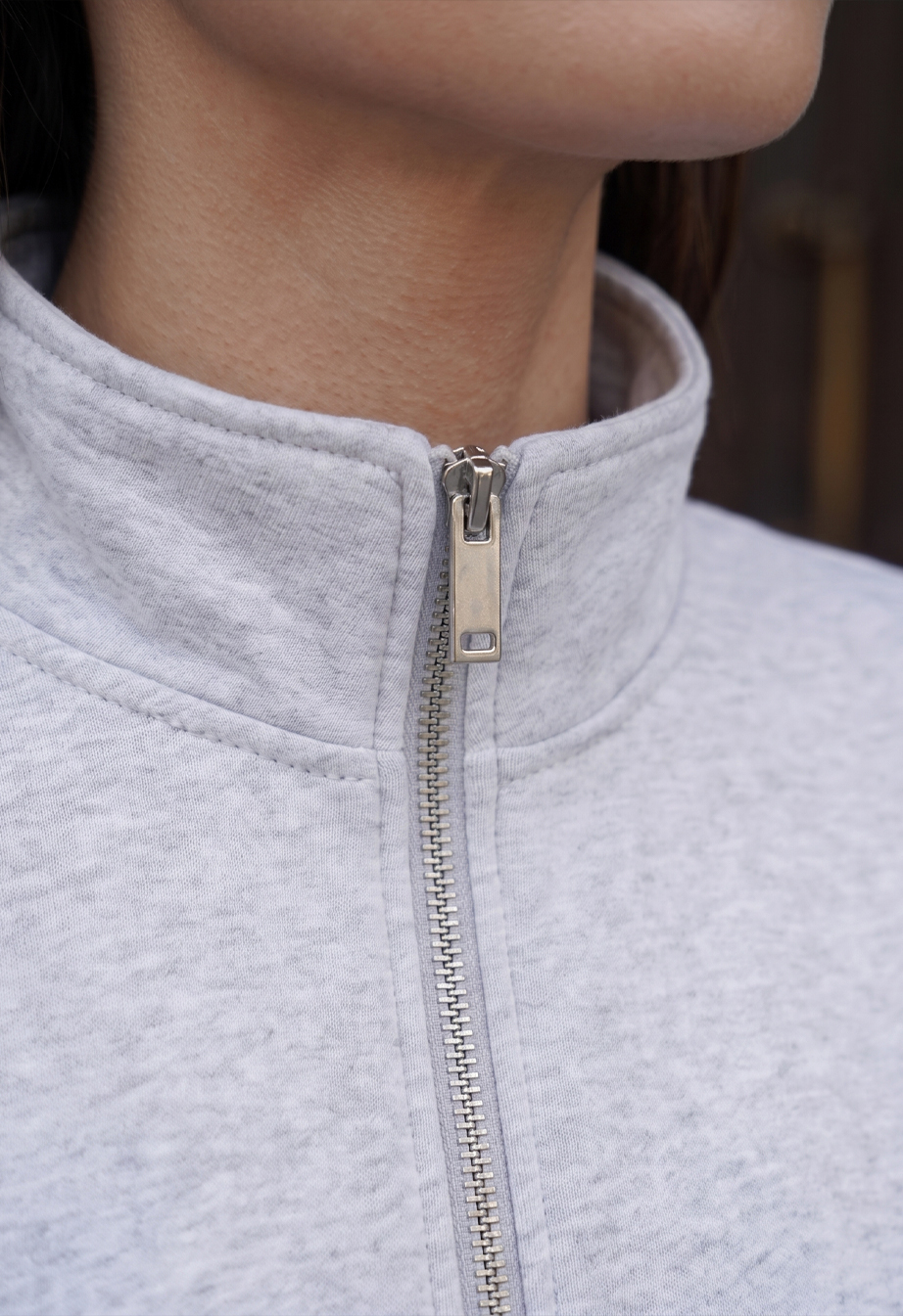 Olimpijka Staff jun gray melange oversize fleece