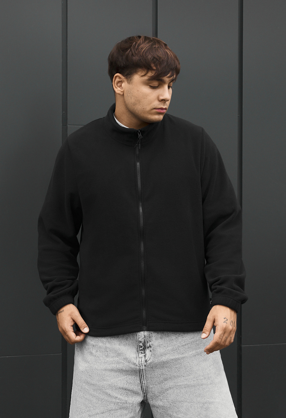 Olimpijka Staff zip black fleece