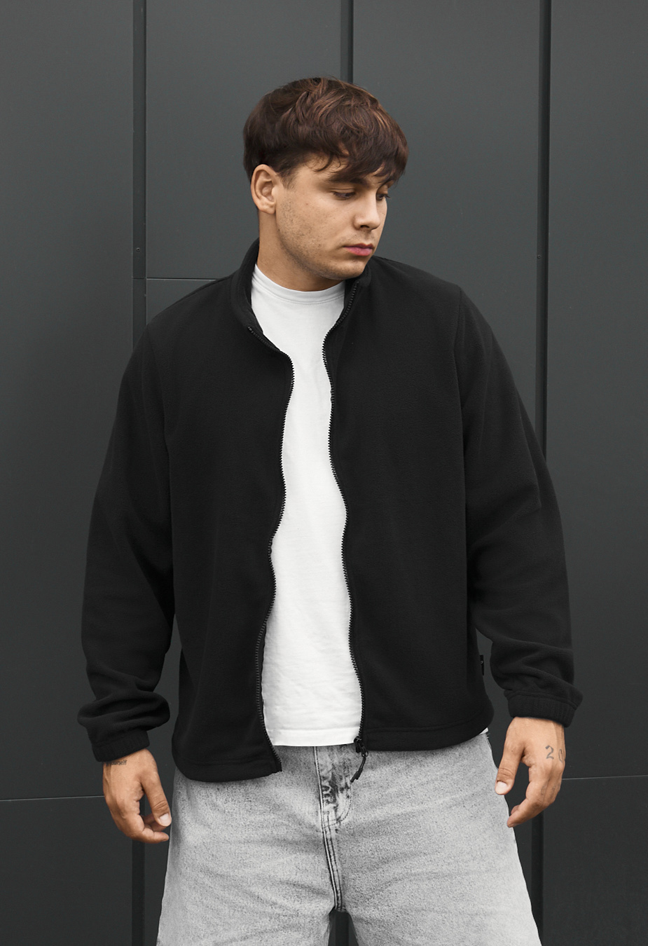 Olimpijka Staff zip black fleece