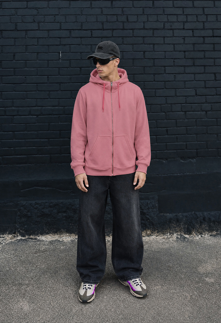 Bluza Staff zip pink & white thermochromic