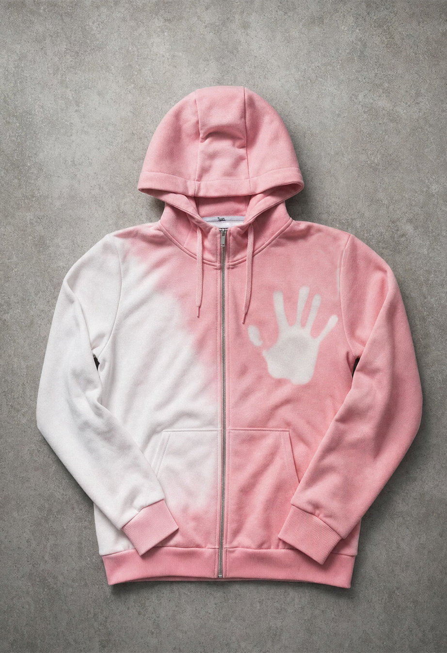 Bluza Staff zip pink & white thermochromic