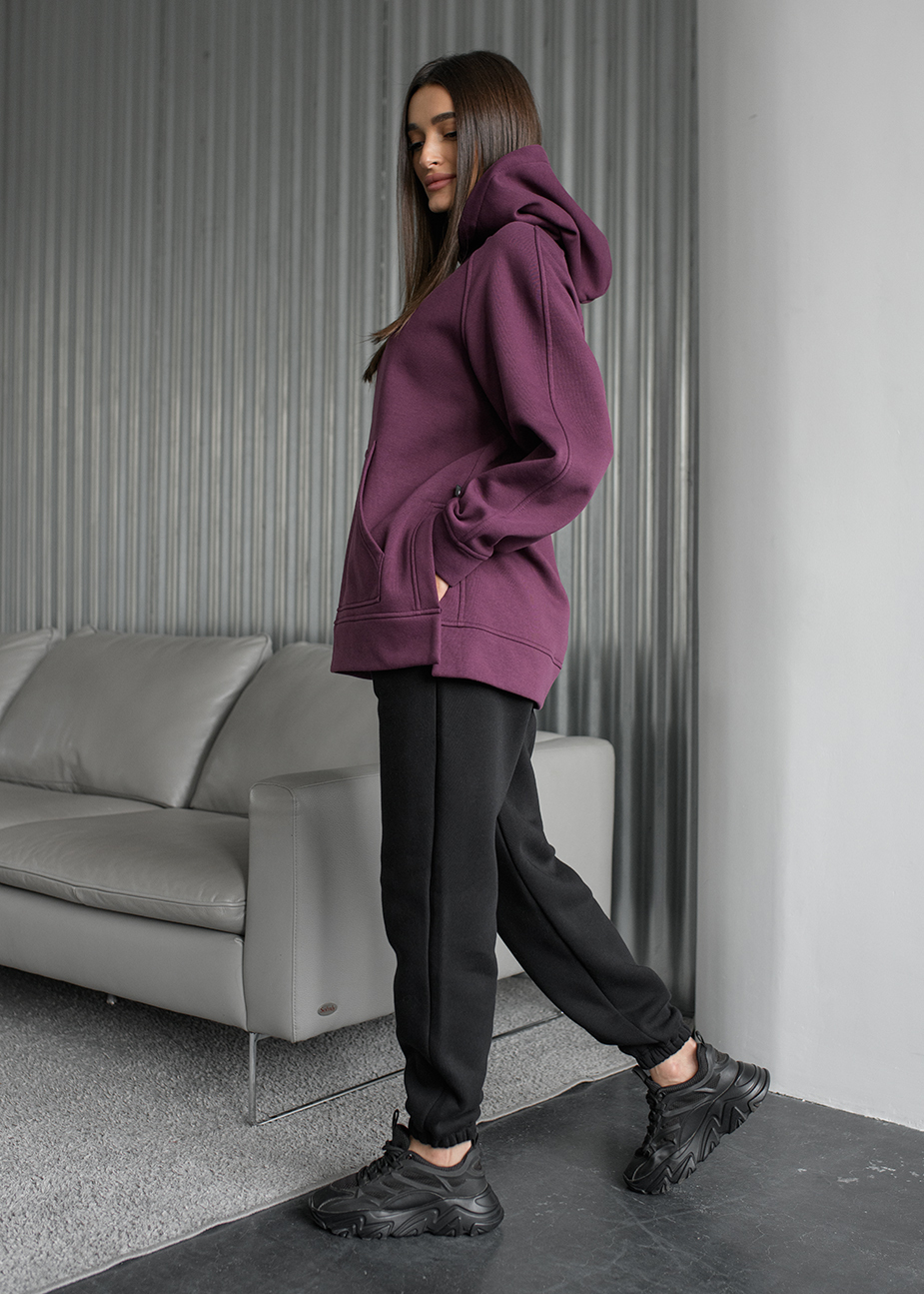 Bluza Staff dark purple oversize fleece