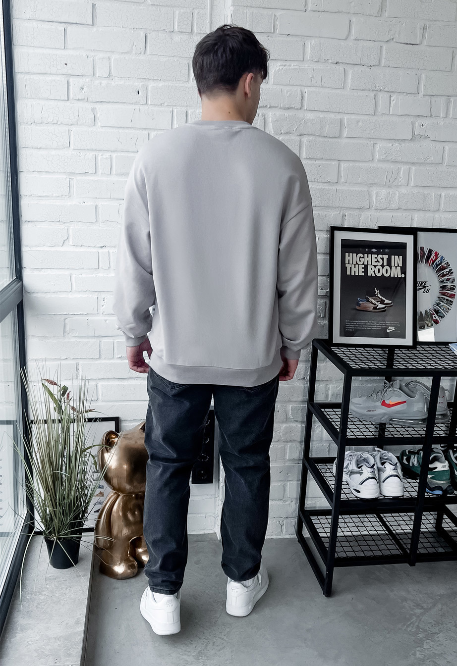 Bluza Staff s light gray oversize