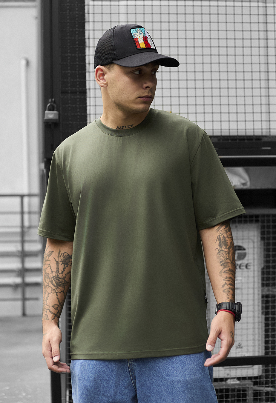 Koszulka Staff khaki oversize