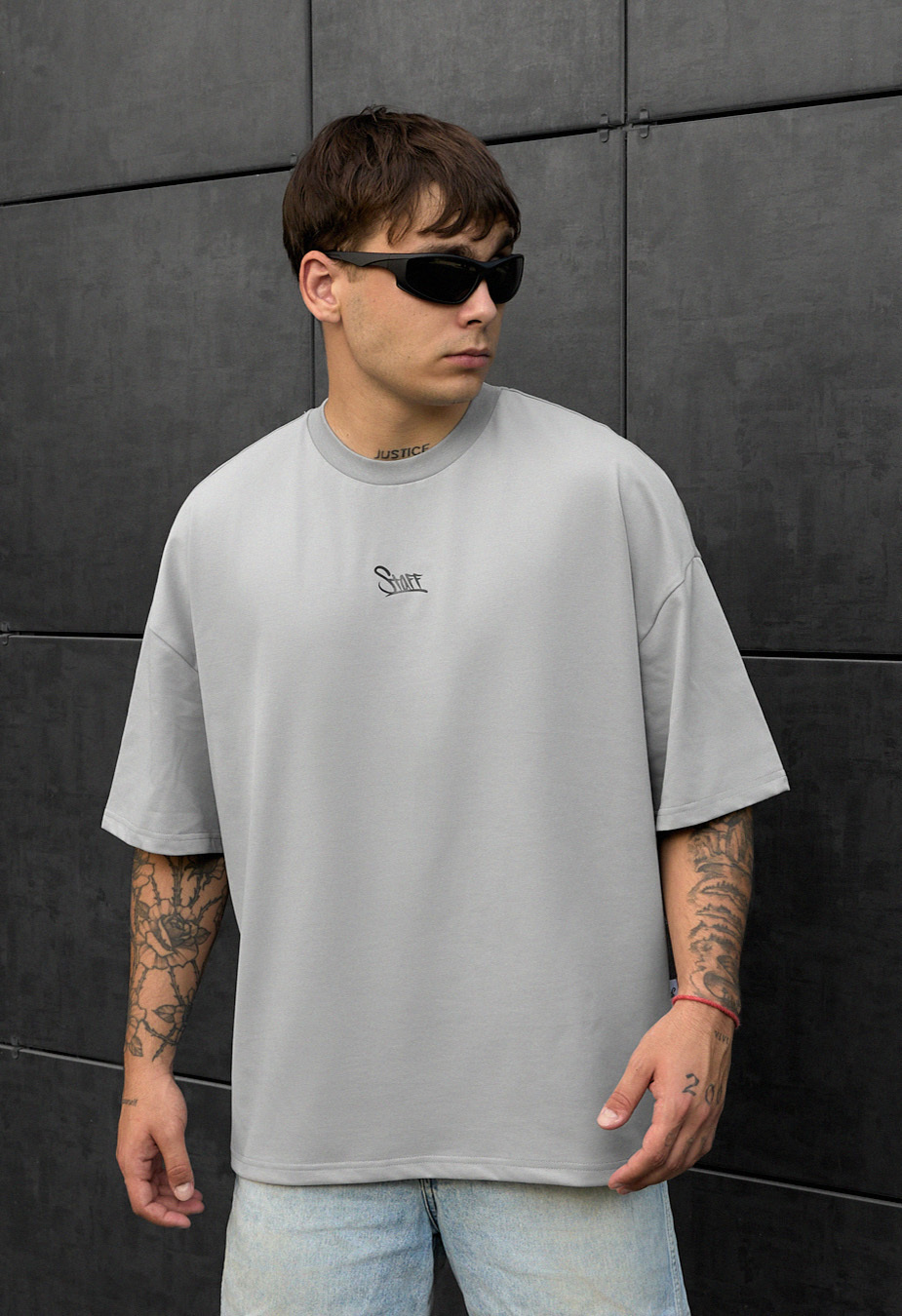 Koszulka Staff gray logo oversize